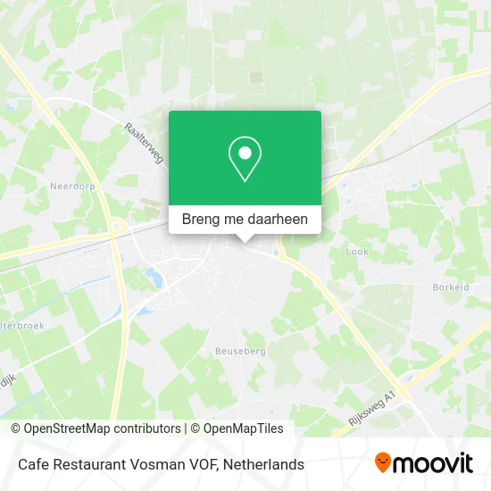 Cafe Restaurant Vosman VOF kaart