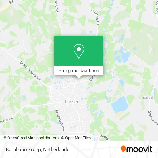Barnhoornkroep kaart