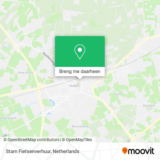 Stam Fietsenverhuur kaart