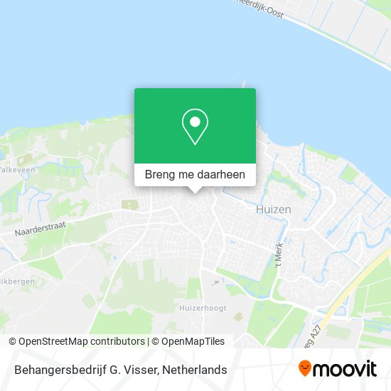 Behangersbedrijf G. Visser kaart