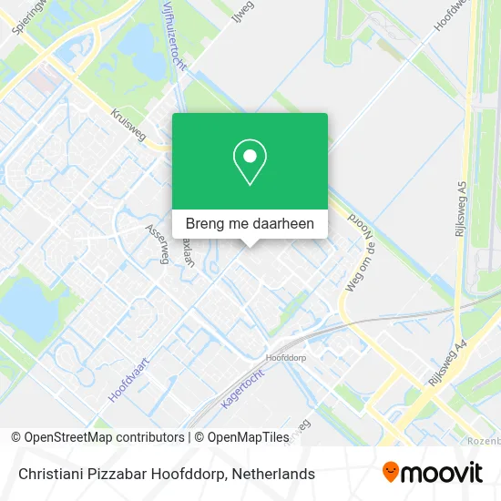 Christiani Pizzabar Hoofddorp kaart