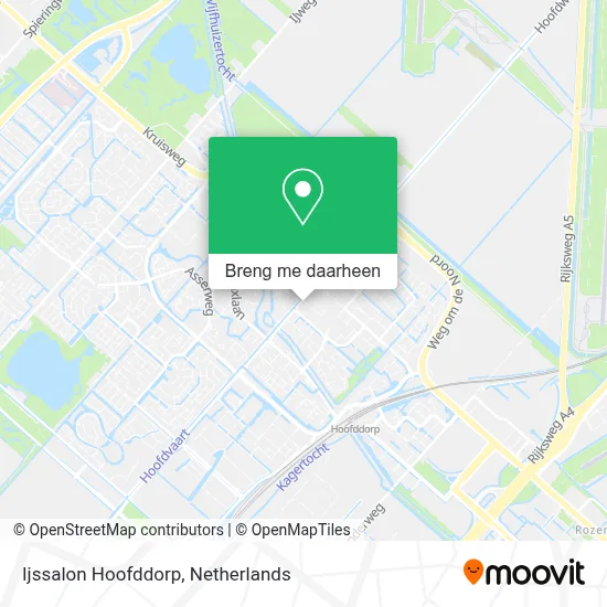 Ijssalon Hoofddorp kaart