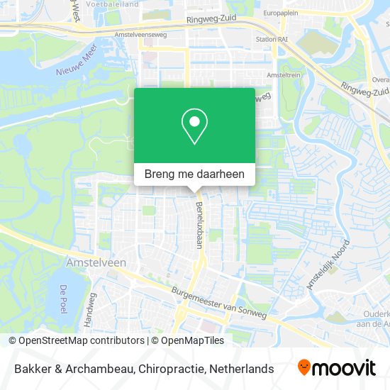 Bakker & Archambeau, Chiropractie kaart