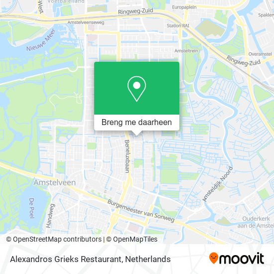 Alexandros Grieks Restaurant kaart