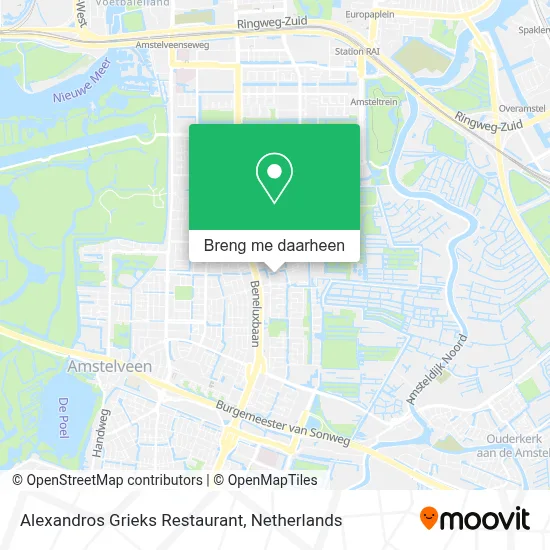 Alexandros Grieks Restaurant kaart