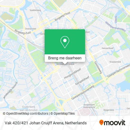 Vak 420 / 421 Johan Cruijff Arena kaart