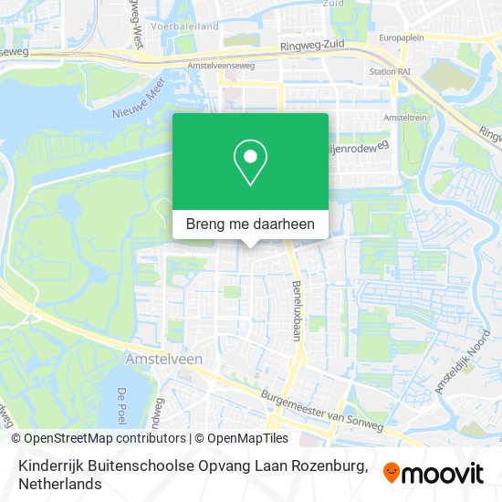 Kinderrijk Buitenschoolse Opvang Laan Rozenburg kaart