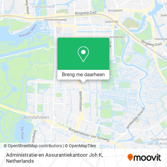 Administratie-en Assurantiekantoor Joh K kaart