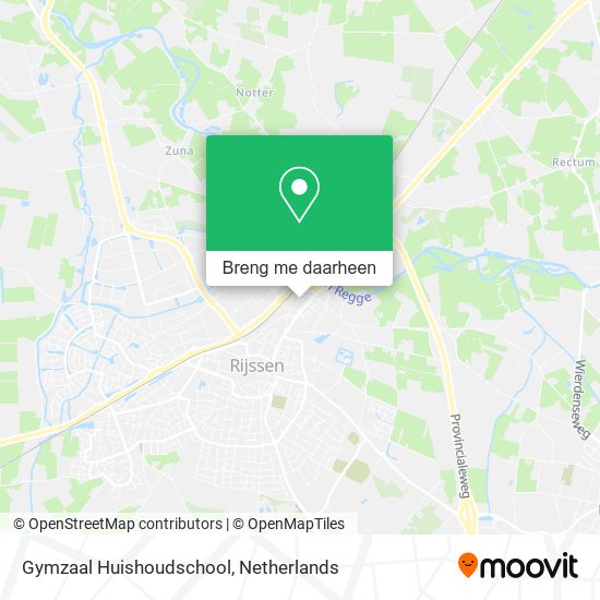 Gymzaal Huishoudschool kaart
