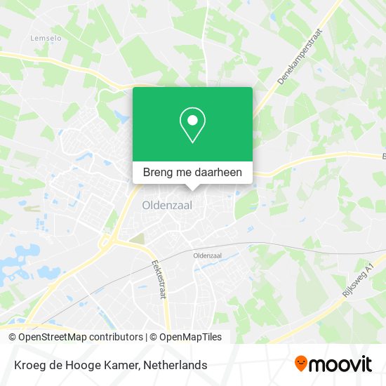 Kroeg de Hooge Kamer kaart
