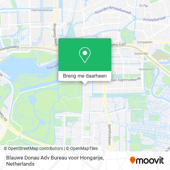 Blauwe Donau Adv Bureau voor Hongarije kaart