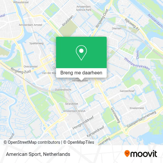 American Sport kaart