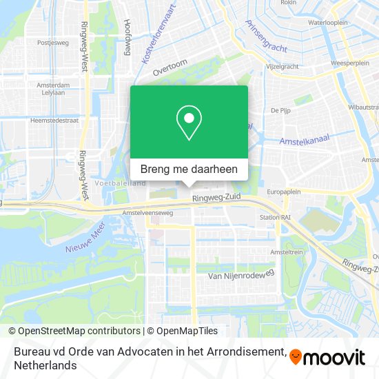 Bureau vd Orde van Advocaten in het Arrondisement kaart