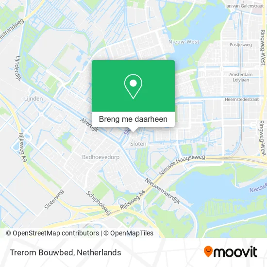 Trerom Bouwbed kaart