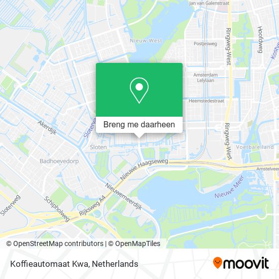 Koffieautomaat Kwa kaart