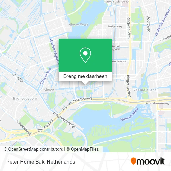 Peter Home Bak kaart