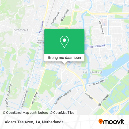 Alders-Teeuwen, J A kaart
