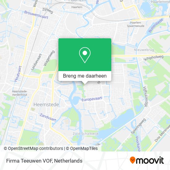 Firma Teeuwen VOF kaart