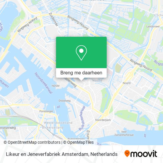 Likeur en Jeneverfabriek Amsterdam kaart