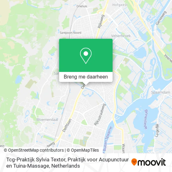 Tcg-Praktijk Sylvia Textor, Praktijk voor Acupunctuur en Tuina-Massage kaart