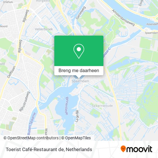 Toerist Café-Restaurant de kaart