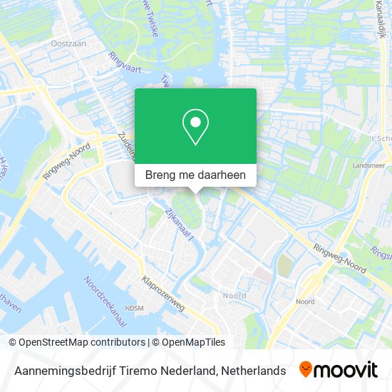 Aannemingsbedrijf Tiremo Nederland kaart