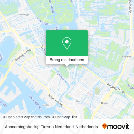 Aannemingsbedrijf Tiremo Nederland kaart