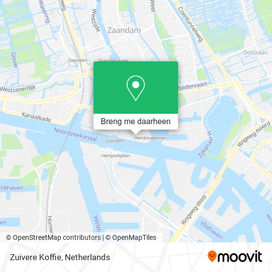 Zuivere Koffie kaart
