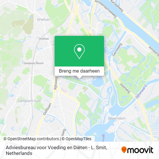 Adviesbureau voor Voeding en Diëten - L. Smit kaart