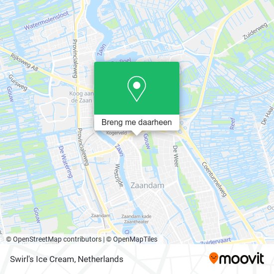 Swirl's Ice Cream kaart