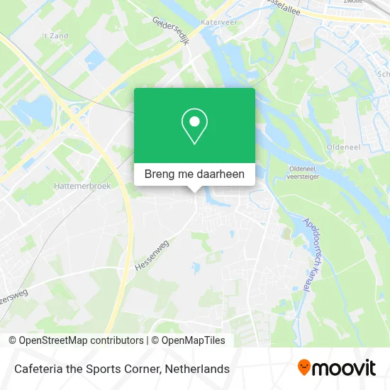 Cafeteria the Sports Corner kaart