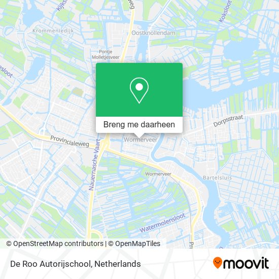 De Roo Autorijschool kaart