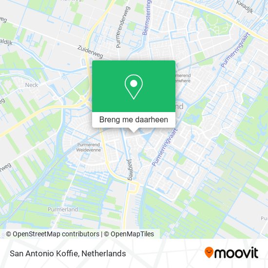 San Antonio Koffie kaart