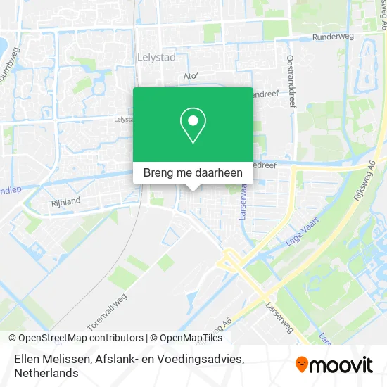 Ellen Melissen, Afslank- en Voedingsadvies kaart