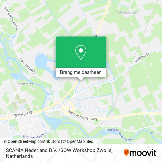SCANIA Nederland B.V. /SOW Workshop Zwolle kaart
