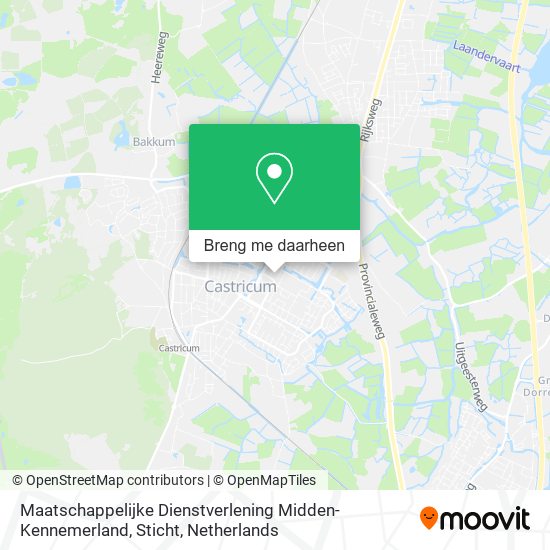 Maatschappelijke Dienstverlening Midden-Kennemerland, Sticht kaart