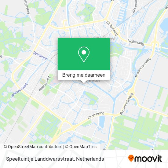 Speeltuintje Landdwarsstraat kaart