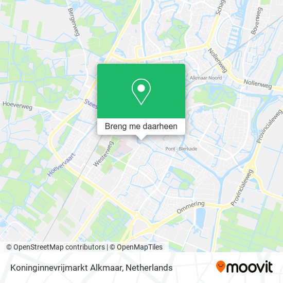 Koninginnevrijmarkt Alkmaar kaart