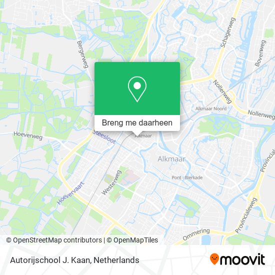 Autorijschool J. Kaan kaart