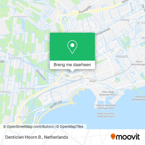 Denticien Hoorn B. kaart