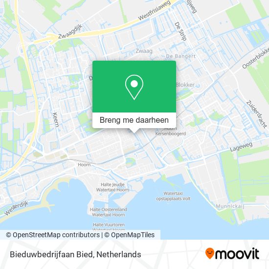 Bieduwbedrijfaan Bied kaart