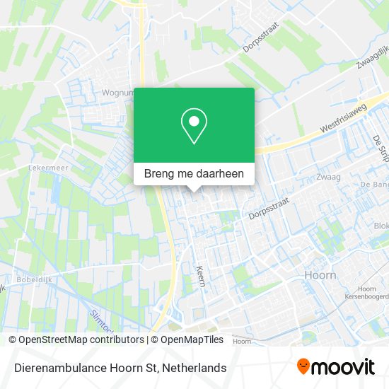 Dierenambulance Hoorn St kaart
