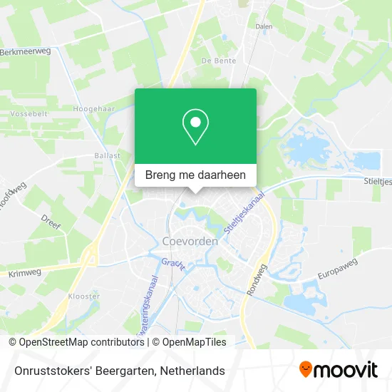 Onruststokers' Beergarten kaart