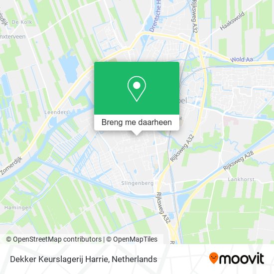 Dekker Keurslagerij Harrie kaart