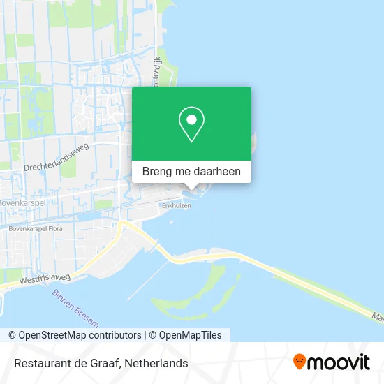 Restaurant de Graaf kaart