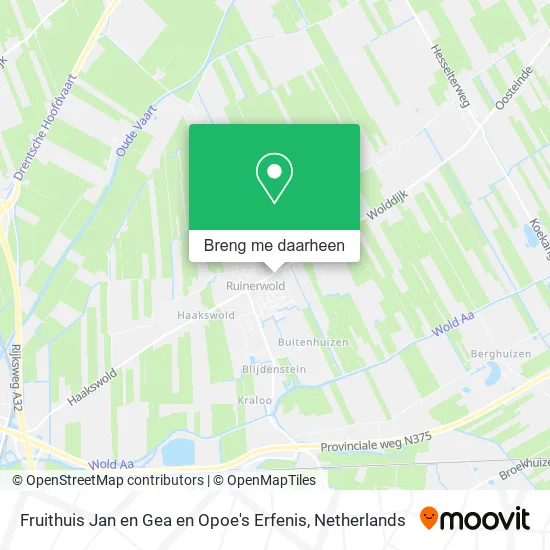 Fruithuis Jan en Gea en Opoe's Erfenis kaart