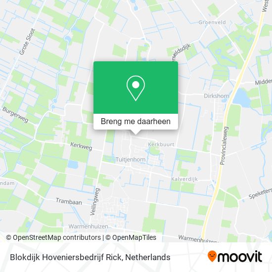 Blokdijk Hoveniersbedrijf Rick kaart