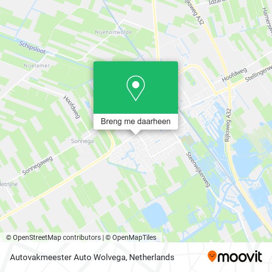 Autovakmeester Auto Wolvega kaart