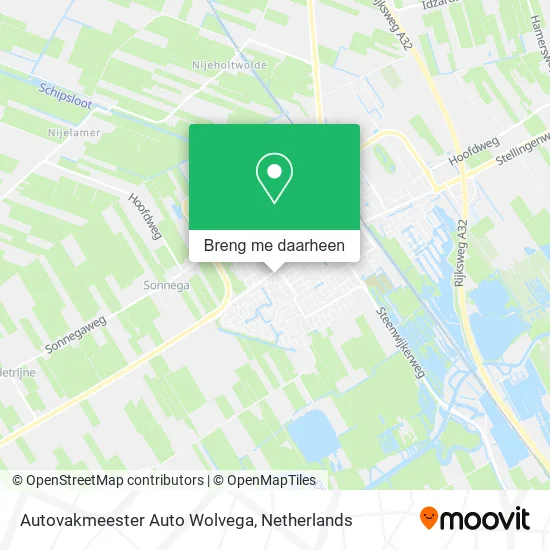 Autovakmeester Auto Wolvega kaart