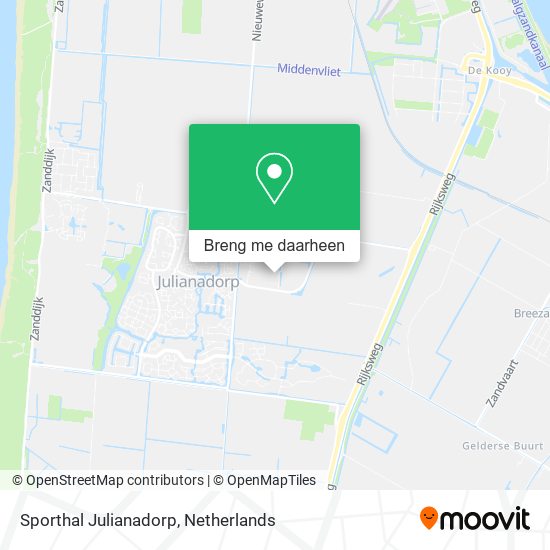 Sporthal Julianadorp kaart